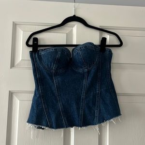 Girlfriend denim corset size small